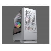 Cougar MG140 Air RGB (White) Compact ARGB No Power Supply Mini ITX/Micro ATX Mini Tower Case w/ Modern Patterned Air Vents and Window